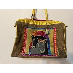 LAUREL BURCH EMBRACING HORSES LARGE WEEKENDER TOTE nwot